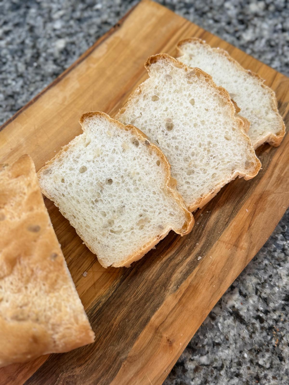 Sliced gluten-free bread