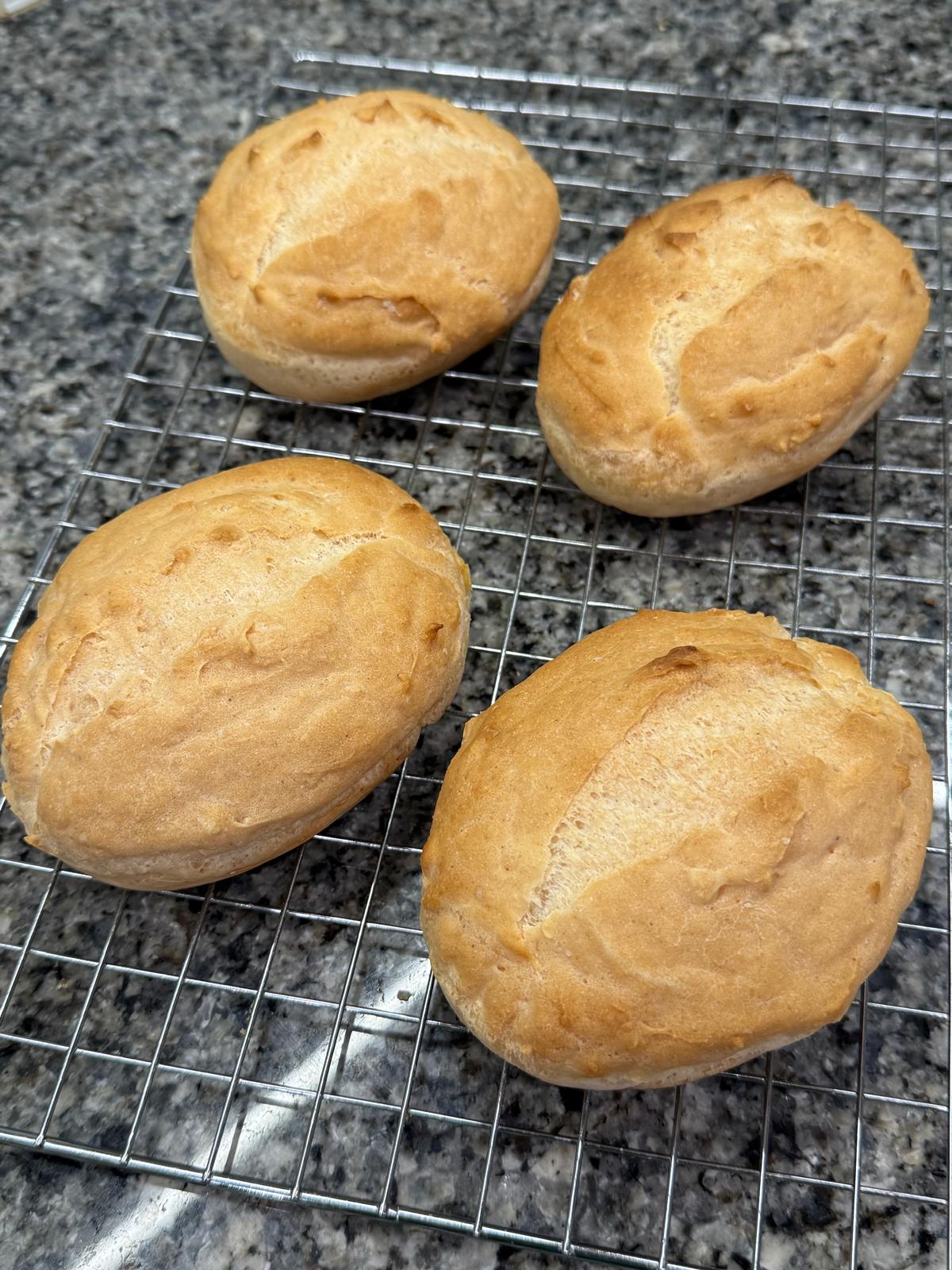 Golden gluten-free rolls